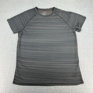 Mountain Warehouse T-Shirt Men's 2XL Gray Endurance Striped Performance Wicking